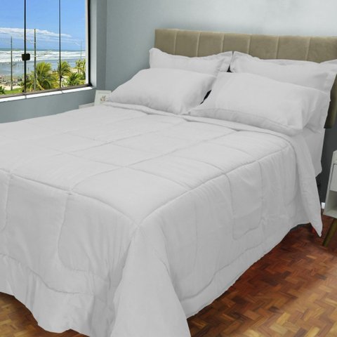 Edredom Cama Casal Queen com Jogo de Lençol Meia Estação