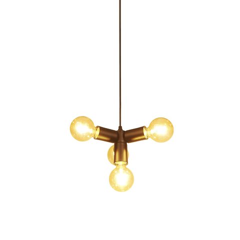 Lustre Pendente Nick Preto Para 4 Lâmpadas Bivolt Taschibra