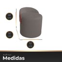 Ver imagem 5 de Puff Encosto Corino Bouclé Confortável Resistente Decorativo Yuri