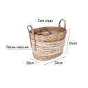 Ver imagem 2 de Cesto Amalfi Wave 34x26x24 Yoi Com Alças De Fibras Naturais