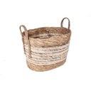 Ver imagem 1 de Cesto Amalfi Wave 34x26x24 Yoi Com Alças De Fibras Naturais