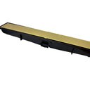Ver imagem 4 de Ralo Linear Oculto Dourado 6x100cm Preto Com tampa Aço Inox Fineza