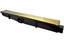 Ver imagem 3 de Ralo Linear Oculto Dourado 6x100cm Preto Com tampa Aço Inox Fineza