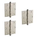 Ver imagem 2 de Dobradiça Inox P Porta C/Rolamento 3½x3 Escovada 18 Unidades