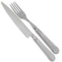 Ver imagem 1 de Jogo de Talheres Jumbo Churrasco Faqueiro Aço Inox 24 Peças Prateado Jantar