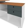 Mesa em L Escrivaninha de canto Home Office Gold Grafite - 4