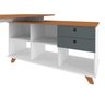 Mesa em L Escrivaninha de canto Home Office Gold Grafite - 6