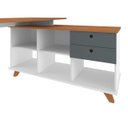 Ver imagem 6 de Mesa em L Escrivaninha de canto Home Office Gold Grafite