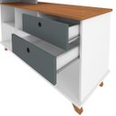 Ver imagem 5 de Mesa em L Escrivaninha de canto Home Office Gold Grafite
