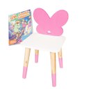 Ver imagem 6 de Mesa e 2 Cadeiras Infantil Borboletinha Kit Livro Educativo em Madeira - Rosa