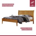 Ver imagem 3 de Cama Casal Lisa 140cm Classic Amêndoa Mel Josandro Amêndoa Mel