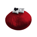 Ver imagem 1 de Puff Pera Redondo Gigante Suede com Enchimento Almofadão Decoração Conforto - Vermelho
