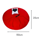 Ver imagem 3 de Puff Pera Redondo Gigante Suede com Enchimento Almofadão Decoração Conforto - Vermelho