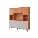 Ver imagem 1 de Kit de Cozinha Compacta Livia 8 Portas 2 Gavetas e 6 Nichos Cinamomo/off White - Mgm