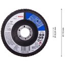 Ver imagem 2 de Disco Flap Bosch X421 Óxido Alumínio De 115mm G80 - 2608619908 - BOSCH Disco Flap Bosch X421 Ø115mm