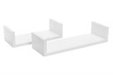 Ver imagem 1 de Prateleira Livros 40 x 15 cm Kit 2 Peças em MDF Branco Eví Decor