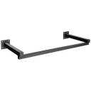 Ver imagem 1 de Arara Parede Quadrada Leve Comac - Preto - 90 cm