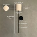 Ver imagem 3 de Arandela Luminária de Parede Clássico Preto com Cúpula Bege Ref 83 com Lâmpada Branco Frio