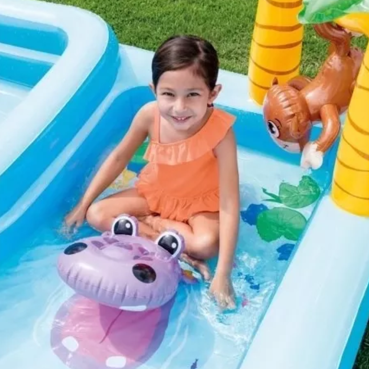 Piscina Inflável Playground Intex Aventura na Floresta 493l + Bomba Elétrica Voltagem:110v - 6