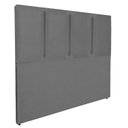 Ver imagem 1 de Cabeceira Modular Cama Box Estofada Luxo Linho Rbl:queen Tradicional/cinza