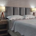Ver imagem 2 de Cabeceira Modular Cama Box Estofada Luxo Linho Rbl:queen Tradicional/cinza