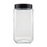 Pote de Vidro Quadrado 2,2l Preto Invicta - 3