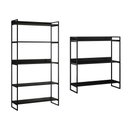 Ver imagem 1 de Kit Industrial Estante Guaecá 180x95 e Aparador Industrial 3 Prateleiras Córdoba 100x 95 Preto