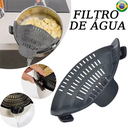 Ver imagem 2 de Escorredor de Panelas para Macarrão Vegetais em Silicone com Clips na Cor Cinza