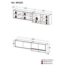 Ver imagem 4 de Kit Armário Cozinha Aéreo 105cm e Aéreo 120cm com Portas de Vidro Multimóveis Mp2293