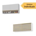 Ver imagem 2 de Kit Armário Cozinha Aéreo 105cm e Aéreo 120cm com Portas de Vidro Multimóveis Mp2293