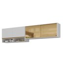 Ver imagem 1 de Kit Armário Cozinha Aéreo 105cm e Aéreo 120cm com Portas de Vidro Multimóveis Mp2293