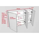 Ver imagem 3 de Armário para Banheiro em MDF com Espelho espelheira