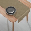 Ver imagem 4 de 1 Caminho Trilho Mesa Impermeável PVC Juta Bege 42x140