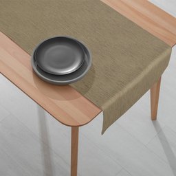 1 Caminho Trilho Mesa Impermeável PVC Juta Bege 42x140 - 4