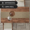 Ver imagem 3 de 1 Caminho Trilho Mesa Impermeável PVC Juta Bege 42x140