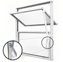 Ver imagem 6 de Vitro Basculante 50x50 Aluminio Brilhante Banheiro com Vidro