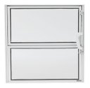 Ver imagem 1 de Vitro Basculante 50x50 Aluminio Brilhante Banheiro com Vidro