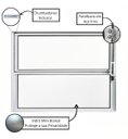 Ver imagem 2 de Vitro Basculante 50x50 Aluminio Brilhante Banheiro com Vidro