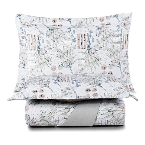 Cobre Leito Casal Padrão Cotton Select Dupla Face Percal 200 Fios 3 Peças - 80% Algodão 20% Poliéste