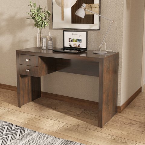 Mesa para Escritório Engrossurada 1,17m 2gav Me4123 Tecno Mobili - Rústico