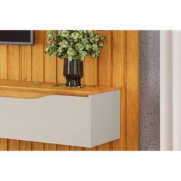 Painel Home P-tv até 70 Polegadas Isac 180 C- Prateleira e Bancada 183x175cm Cedro-bali Dj Móveis - 3