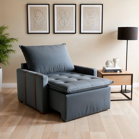 Poltrona do Papai Retrátil Base Madeira Maciça Paris