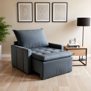 Poltrona do Papai Retrátil e Reclinável Base Madeira Maciça Paris