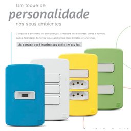 Conjunto 4x4 2 Tomada 2p+t 10a Weg Composé - 4