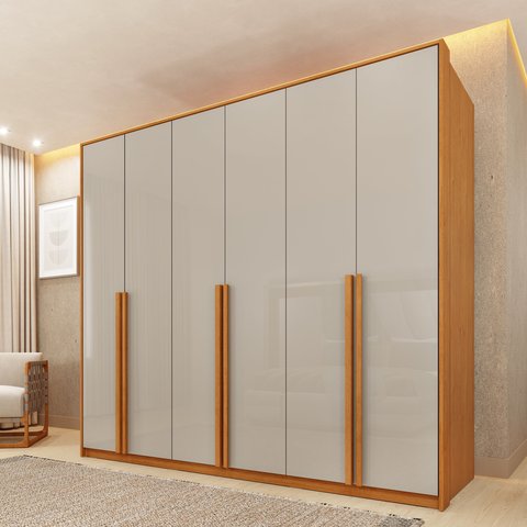 Guarda Roupa Casal 6 Portas 6 Gavetas 201cm Dubai Yescasa