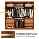 Ver imagem 6 de Guarda Roupa Casal 6 Portas 6 Gavetas 201cm Dubai Yescasa Marrom/Cinamomo/Off White
