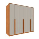 Ver imagem 2 de Guarda Roupa Casal 6 Portas 6 Gavetas 201cm Dubai Yescasa Marrom/Cinamomo/Off White