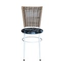 Ver imagem 3 de 6 Cadeiras para Mesa Branca Hawai Avelã Assento Floral:floral Preto