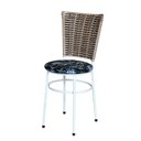 Ver imagem 2 de 6 Cadeiras para Mesa Branca Hawai Avelã Assento Floral:floral Preto