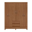 Ver imagem 1 de Guarda Roupa Roupeiro Solteiro 6 Portas 2 Gavetas Fit 6.2 c/ Pés Jequitibá Santos Andirá